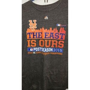 New York Mets The East is Ours Baseball 2015 Post Season Gray T-Shirt XL